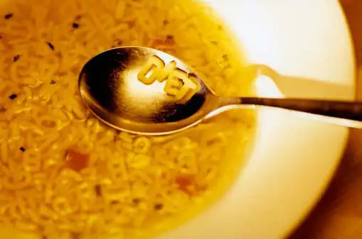 edible alphabets reading diet on spoon